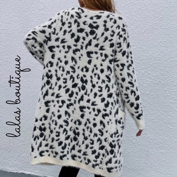 HP🥳~All Over Pattern Fluffy Knit Cardigan~ - Picture 3 of 9